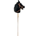 thumbnail image 6 of Playful Minds: Stick Pony - Midnight - Black, 34" Wood Stick Ride-On, 12" Plush Horse Head, Realistic Animal Sounds, Bridle & Reins, 3D Eyes, Kids 3+, 6 of 8
