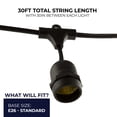 thumbnail image 2 of 30' STRING LIGHT 12 SOCKETS 30'' SPACING E26 BLACK - NO BULBS, 2 of 6