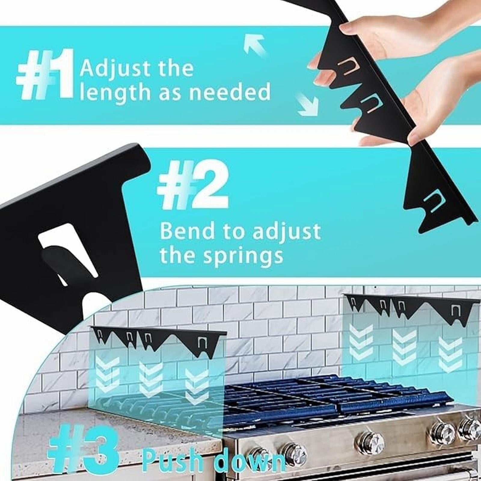 ZMKIAG Stainless Steel Stove Gap Covers (2PCS),Stove Gap Filler,Range Trim Kit,Stove Guard for Kitchen Oven Gap Between Stovetop and Counter, Easy-Clean Kitchen Safety Accessory