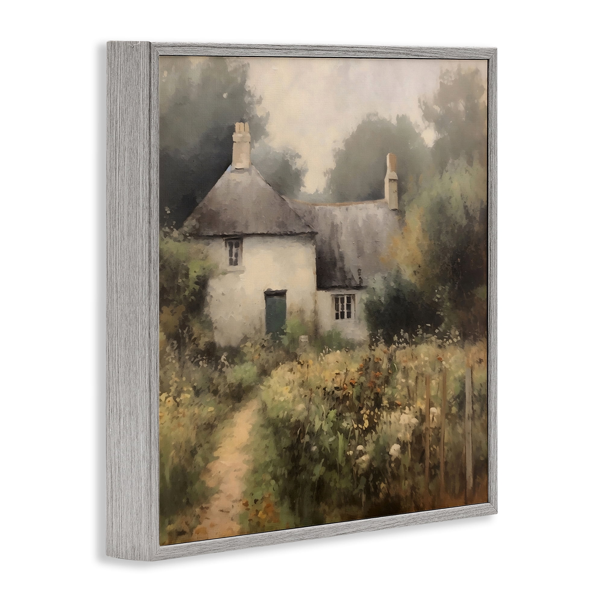 Stupell Industries Cottage Comfort in Summer Garden Gray Framed Giclee Art, design by Creative Studio