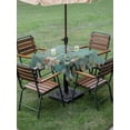 thumbnail image 5 of Square Outdoor Tablecloth with Umbrella Hole Bird Flowers Outside Table Cloth Waterproof Patio Table Cover Watercolor Pastoral Spring Botanical Plants Zipper Tablecloths for Picnic Camping 60x60 Inch, 5 of 8