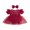 Red, variant on Baby Sweetie Infant Girl Jumpsuit with Bow Headband Short Sleeve Heart Print Tulle Mesh Ribbed Patchwork Dress Romper