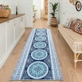 thumbnail image 2 of Garvee 2'x6' Vintage Printed Runner Rugs Oriental Accent Rugs, Washable Boho Rug Stain Resistant Indoor Carpet Low Pile Soft Rugs for Entryway Bedroom Kitchen, Blue, 2 of 8