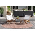 thumbnail image 4 of Jill Zarin Outdoor Collection Area Rug - Costa Rica (4' 1" Round Rust Red/Ivory), 4 of 7