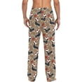 thumbnail image 2 of HPINK-T Christmas Dachshund Print Men's Cotton Pajama Pants Soft Comfy Sleep & Lounge Pants Pjs Bottoms with Pockets, 2 of 7