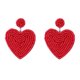 thumbnail image 1 of 1 par de pendientes de corazón para San Valentín, accesorios para las orejas, pendientes largos para niña, joyería, 1 of 6