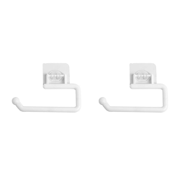 Inteprter Soporte de papel de cocina, trapo autoadhesivo de plástico, película conservante, toallero, estante para el hogar, Hotel, soporte para Blanco 2piezas Inteprter CBP018010