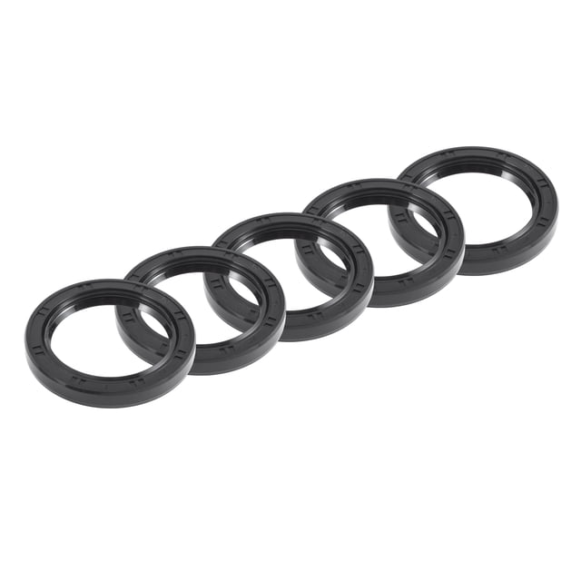 Sellos de Aceite Universales TC Doble Labio con Resorte de Acero 45x62x8mm Alta Presión Caucho NBR Negro 5pcs