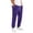 16# Purple, variant on Mens Corduroy Jogger Pants Elastic Drawstring Waist Jogging Trousers Multi Pockets Casual Pants