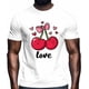 thumbnail image 2 of Camisetas informales de manga corta con estampado de cerezas para hombre, para el Día de San Valentín, 2 of 8