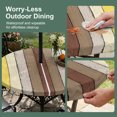 thumbnail image 3 of Round Outdoor Tablecloth with Umbrella Hole and Zipper, Yellow Brown Fitted Table Cover with Elastic Edge for 55-60 Inch, Farmhouse Wood Grain Vintage Striped Waterproof Patio Tablecoths for Picnic, 3 of 9