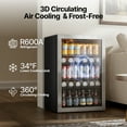 thumbnail image 6 of Ca'Lefort Beverage Refrigerator Cooler, 155-165 Can Freestanding Beverage Fridge,Mini fridge with Glass Door for Home/Bar/Office, 6 of 10
