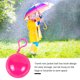 thumbnail image 4 of Yuarrent Chubasquero para niños, abrigo impermeable portátil único para viajes al aire libre, chaqueta de lluvia con bola de plástico para niñas y Paraguas de lluvia Rosa roja Yuarrent HA005641-06B, 4 of 6