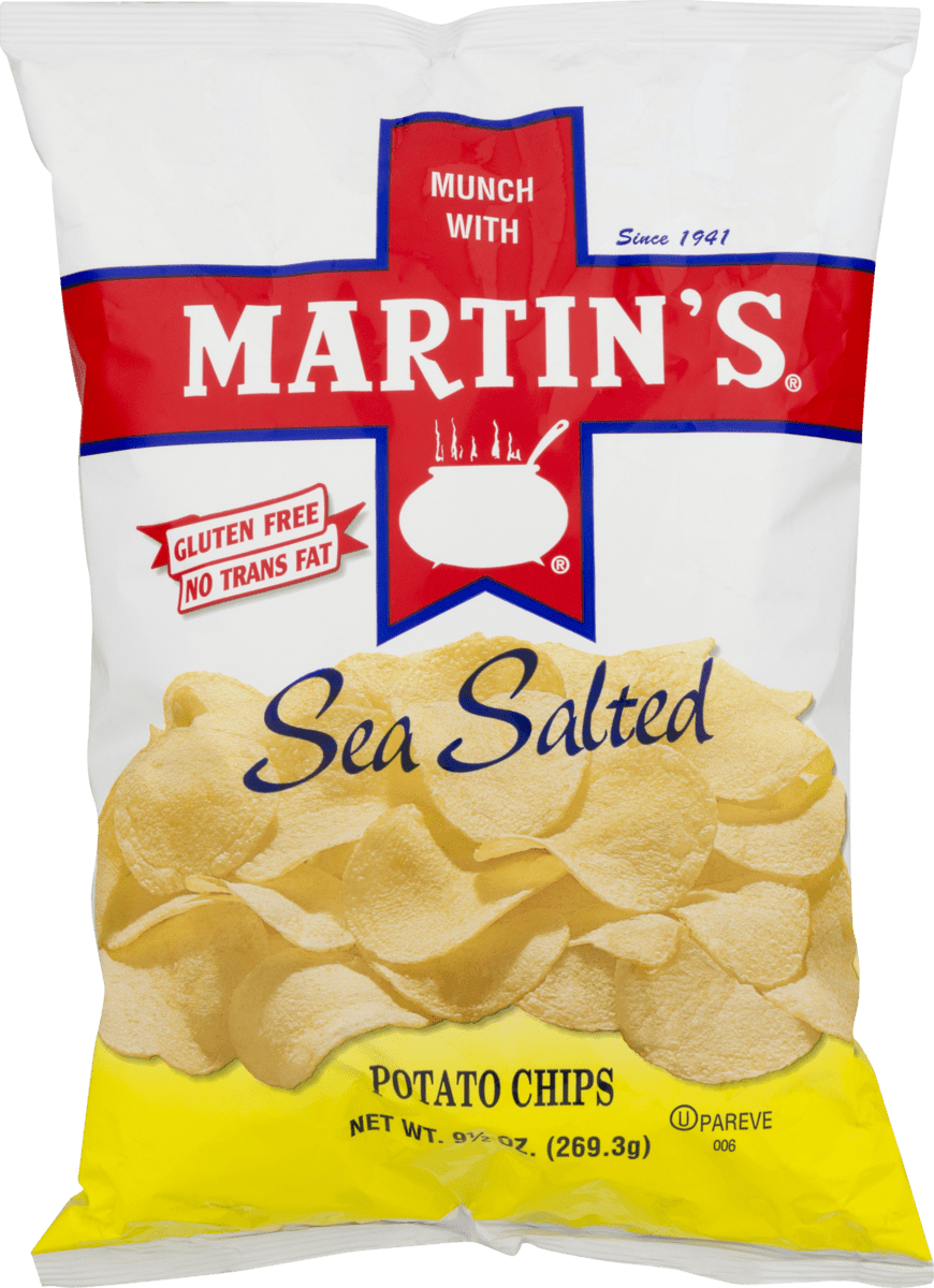 Martin's Original Sea Salted Potato Chips 9.5 oz. Bag (4 Bags