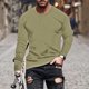 thumbnail image 1 of pstuiky camisetas de manga larga para hombre, Camisa de manga larga con cuello redondo, color liso, informal y cómoda para hombre. camisetas de hombre xxl, 1 of 5