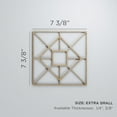 thumbnail image 3 of Ekena Millwork 7 3/8"W x 7 3/8"H x 1/4"T Extra Small Jamestown Decorative Fretwork Wood Wall Panels, Hickory, 3 of 18