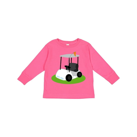 Inktastic Golf Cart Golfing Boys or Girls Long Sleeve Toddler T-Shirt