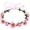 Pink, variant on VKLU 8.66" Pink Floral Headband Flower Crown, Lightweight Boho Wreath for Island Vacations, Comfortable Hair Accessory for Junior Bridesmaids & Youth