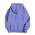 thumbnail image 4 of Brondbend Sweat Pants Set for Womens 2 Piece Womens Pullover Hoodie Long Sleeved Pocket Pullover Solid Stretchy Waist Jogger Outfits Comfortable Loose Tracksuits Festival Fall Winter Sets Dark Blue, 4 of 5