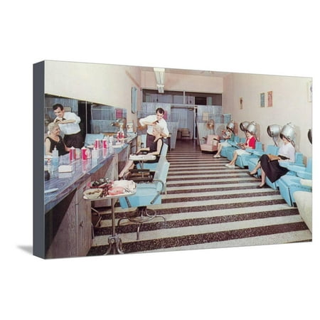 Women S Hair Salon Stretched Canvas Print Wall Art Walmart Com