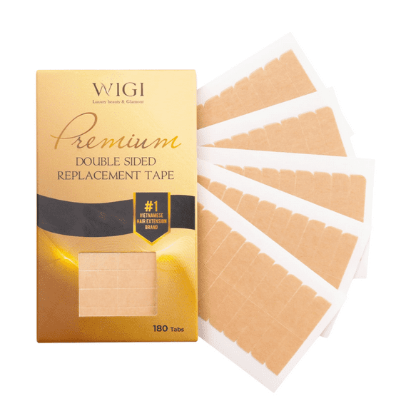 WIGI 180 Pieces Premium Double Sided Tape for Hair Extensions Wigs, Replacement Tabs for Hair Extensions, 4 x 0.8 cm