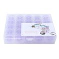 thumbnail image 1 of Laklulu 25 bobinas para máquina de coser, bobina de bordado multifuncional de plástico morado con caja de almacenamiento para máquina de coser Baifu, 1 of 6