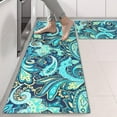 thumbnail image 2 of Kitchen Rugs Sets Of 2,Blue Paisley and Floral Pattern Anti Fatigue Kitchen Mat Rugs Non Slip Washable,Decorative Kitchen Floor Mats for Kitchen,Sink,Laundry,17"X47", 2 of 5