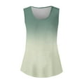 thumbnail image 3 of ZHENHONG Workout Tank Tops Woman Women'S 2025 Popular Round Neck Short Sleeved 2D Printed Casual Loose And Versatile Vest Suspender,Green Women Blending Shirts L, 3 of 7