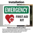 thumbnail image 3 of First Aid Kit With Symbol OSHA Emergency Vinyl Decal Label 5 Inch x 3.5 Inch - 5 Pack, 3 of 6