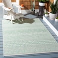 thumbnail image 2 of SAFAVIEH Courtyard Altan Geometric Indoor/Outdoor Area Rug, Beige/Green, 6'7" x 9'6", 2 of 11