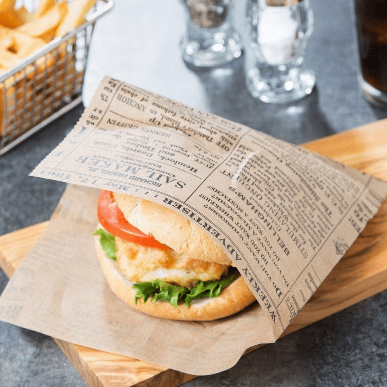 Food Prep Newsprint Deli Sandwich Wrap Compostable Wrapping Paper - China Wrapping  Sandwiches in Wax Paper, Wrapping Paper Suppliers