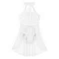 thumbnail image 3 of iiniim Kids Girls Halter Cutouts Modern Lyrical Dance Leotard Tulle Dress Ballet Latin Jazz Ice Skating Ivory 16, 3 of 7