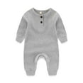 thumbnail image 4 of Falianni Fashion Solid Unisex Baby Boy Girl Rompers 2 Pack Long Sleeve Jumpsuits Infants Clothes Outfits, 4 of 10