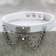 thumbnail image 2 of Minnieouse Punk PU cuero gargantilla cadena colgante corazón collares mujeres niñas gargantilla señora regalo joyería Ropa, zapatos y accesorios Miscelánea Plata Minnieouse PS11278-09, 2 of 6
