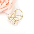 thumbnail image 4 of Sonducket Bufanda anillo perla diseño Simple todo-fósforo flor Vintage moda decorativa joyería multiusos chal Pin regalo del Día de San Valentín Accesorios de disfraces Oro, 4 of 6