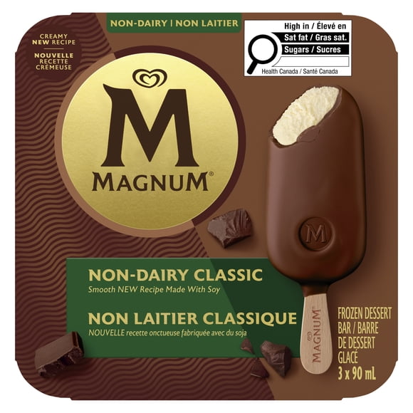 Magnum Non-Dairy Classic Frozen Dessert Bars, 3 x 90 ml