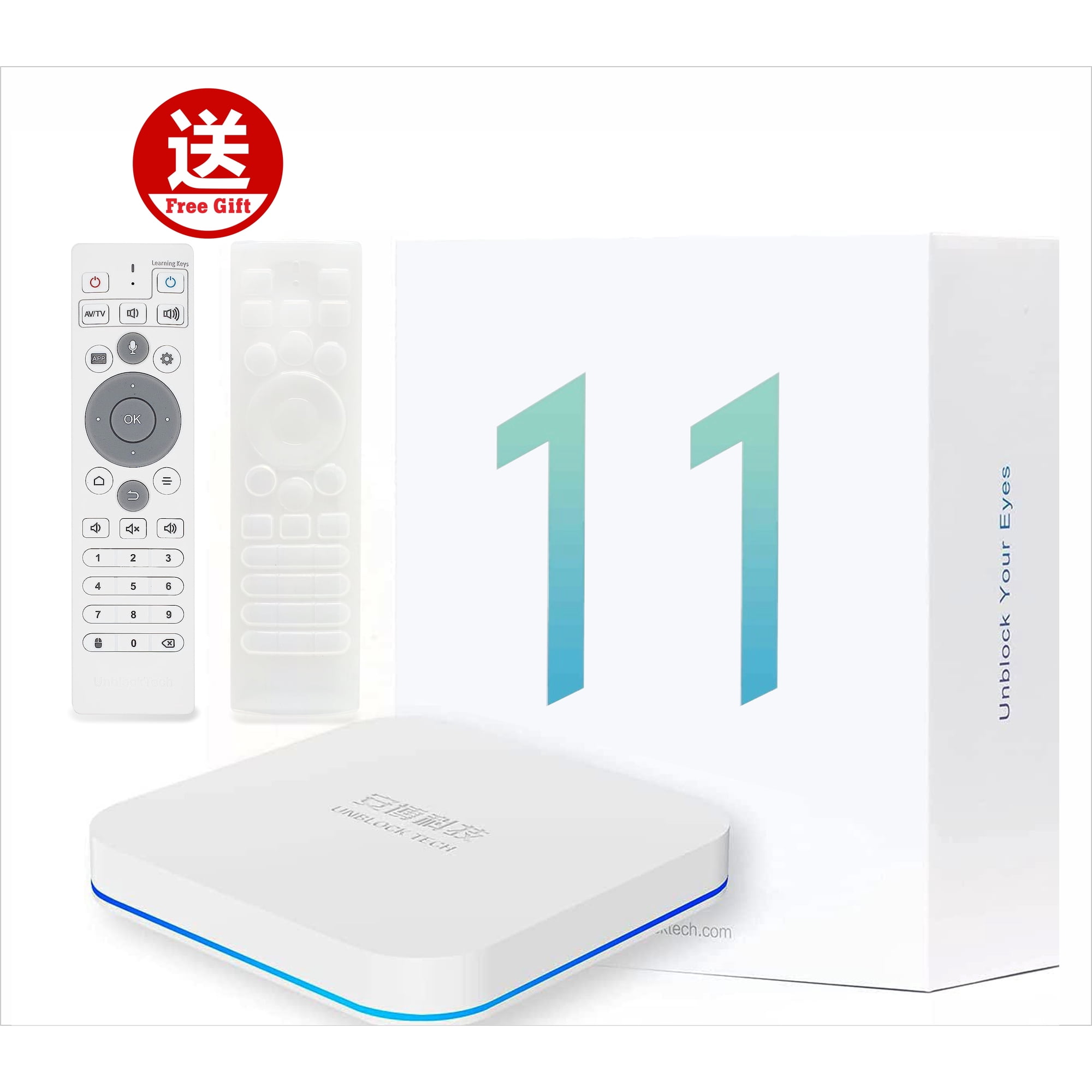 Unblock Tech Overseas UBOX 11 PRO MAX 4G RAM+64G HDMI 2.4G+5G WiFi