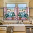 thumbnail image 2 of Yayeee Kitchen Curtains Set of 2 Light Filtering 57"x36" Over Sink Window Panels, Sea Boat, 2 of 7