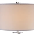 thumbnail image 2 of Benjara 30" Table Lamp- White Drum Fabric Shade- Modern Round Chrome Base, 2 of 7