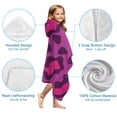 thumbnail image 7 of Pink and Black Of Leopard Print Hooded Bath Towel，60"x35" for Ages 3 To 12 Kids, Quick Dry Lightweight Soft Microfiber Hood Beach Towel Cover Up for Kids, 7 of 7