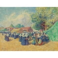 thumbnail image 2 of Ferdinand du Puigaudeau 14x12 Black Ornate Wood Framed Double Matted Museum Art Print Titled: Fun Fair in Brittany (1900), 2 of 5