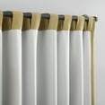 thumbnail image 4 of Sun Zero Evelina Faux Dupioni Silk Beaded Tassels Thermal Extreme 100% Blackout Back Tab Curtain Valance,50" X 17", Gold, 4 of 8