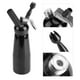 thumbnail image 5 of Dispensador De Crema De Aluminio Negro 500Ml Espumador De Crema Batida Profesional De Fácil Operación Fabricante De Crema Multiusos Con 3 Boquillas Y Cepillo De Limpieza Para Cocina Hogar Speravity HA021520-00, 5 of 7