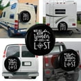 thumbnail image 4 of MSGUIDE Spare Tire Cover Not All Those Who Wander are Lost for Car Trailer RV Truck 14 15 16 17h, 4 of 5