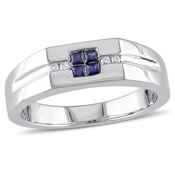Everly Men's Sapphire Sterling Silver Ring