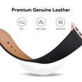thumbnail image 3 of Bestig Bandas De Cuero Compatibles Con Apple Watch Band 38 Mm, 40 Mm, 41 Mm, 42 Mm (Serie 10 11) Para Mujeres Y Hombres Correa De Pulsera Para Iwatch Se3/2/1 Y Series 9 8 7 6 5 4 3 2 1 (Negro+Oro Rosa, 3 of 5