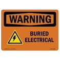 thumbnail image 1 of SignMission OS-WS-A-1218-L-11996 12 x 18 in. OSHA Warning Sign - Buried Electrical with Symbol, 1 of 1