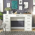 thumbnail image 3 of Furniture of America Olive White 11 Drawer Vanity Wood Table Desk, 3 of 6