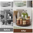 thumbnail image 3 of Organizador Lazy Susan LAMU, paquete de 2 unidades, para mesa de madera, 25 cm, 3 of 8