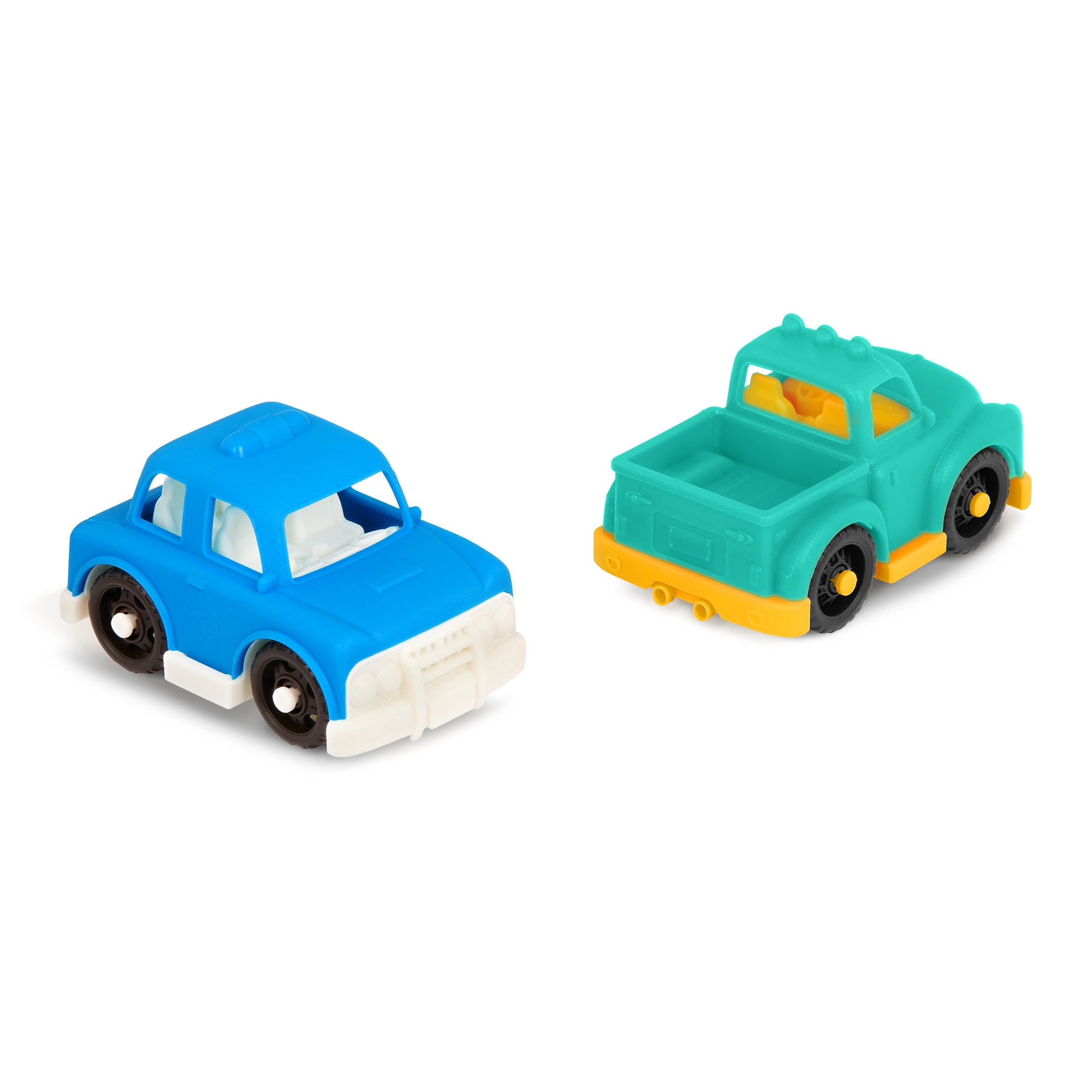 Battat Mini Riders – Ensemble de 4 véhicules : camionnette, voiture de sport, taxi, voiture de police | Jouets pour bébés et tout-petits BATTAT 4 MINIVOIT
